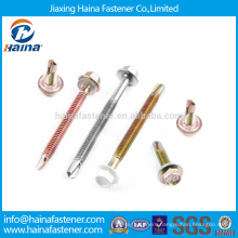 Stock Color Zinc Plated Hex Head Self Drilling Screws with Washer